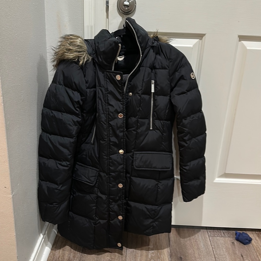 Michael Michael Kors Coat|Michael Kors Black Longline Puffer|Color: Black|Size:S